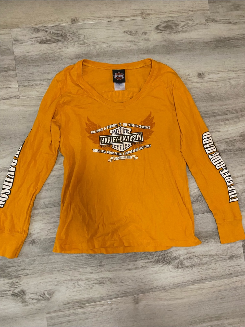 Harley-Davidson Women's Long Sleeve Graphic Tee - Orange